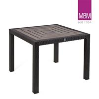 Gartentraum.de Outdoor Esstisch von MBM - Alu, Polyrattan & Resysta - 90x90cm - Tisch Bellini