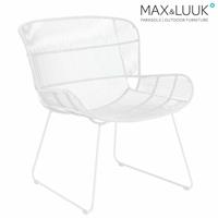 Gartentraum.de Outdoor Loungesessel aus Stahl & Kunststoff - Max&Luuk - modern - Faye Loungesessel / Weiß