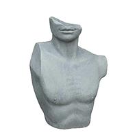 Gartentraum.de Torso Mann in Zement-Optik aus Polystone - Uomo