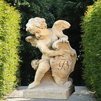 Gartentraum.de Große Barock Engel Skulptur - Uriel / Sand