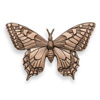 Gartentraum.de Elegante Schwalbenschwanz Gartenfigur Dekoration aus Bronze - Schmetterling Giulia / Bronze braun / 6,5x10x1cm (HxBxT)