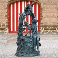 Gartentraum.de Edler Bronze Standbrunnen mit Engelfiguren - Patience