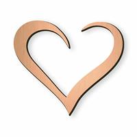 Gartentraum.de Besondere Wanddeko Herz aus Bronze - Symbol Herz / Bronze