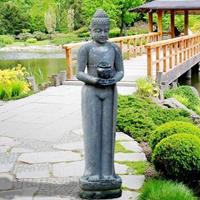 Gartentraum.de Große Buddha Figur für den Garten Künstlerarbeit / 175 cm