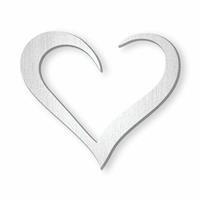Gartentraum.de Besondere Wanddeko Herz aus Edelstahl - Symbol Herz / Edelstahl