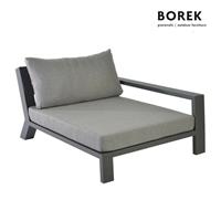 Gartentraum.de Eckmodul für Borek Lounge - Alu - links - Loungemodul Viking XXL / Anthrazit