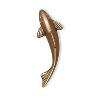 Gartentraum.de Fischskulptur aus Bronze oder Aluminium - Fisch Han links / Bronze hellbraun