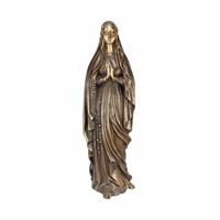 Gartentraum.de Madonna Gartenfigur betend aus Bronze - Madonna Lourdes / Bronze braun