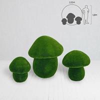 Gartentraum.de Gartenplastik Steinpilz - Topiary - GFK & Kunstrasen - Boletus / 60x50cm