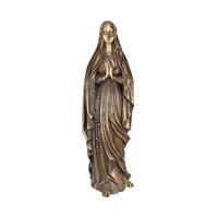 Gartentraum.de Madonna Gartenfigur betend aus Bronze - Madonna Lourdes / Bronze hellbraun