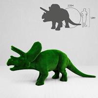 Gartentraum.de Triceratops Dino Gartenfigur XXL - Topiary - GFK & Kunstrasen - Topps