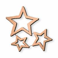Gartentraum.de Bronze Sterne als kleine Wanddekoration - Symbol Sterne / Bronze