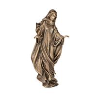 Gartentraum.de Stilvolle Metall Madonnenstatue für den Garten - Madonna Lea / Bronze Patina grün