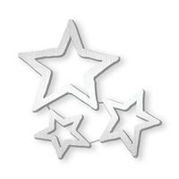 Gartentraum.de Edelstahl Sterne als kleine Wanddekoration - Symbol Sterne / Edelstahl