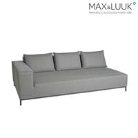 Gartentraum.de 3-Sitzer Sofa für Loungeecke West - grau - rechts - West Sofamodul rechts / ohne Schutzhülle