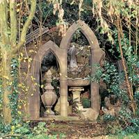 Gartentraum.de Gotischer Bogen Bausatz aus Stein für Ruinen - Raleigh Manor / Sand