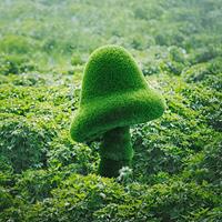 Gartentraum.de Große Gartenfigur Pilz - GFK & Kunstrasen - Topiary - Felino