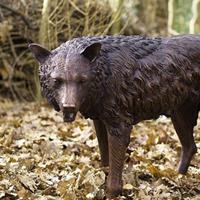 Gartentraum.de Hochwertige Bronze Wolf Skulptur - Lupo