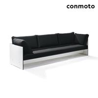 Gartentraum.de Modernes Garten Loungesofa bis 4 Personen - Riva Loungesofa / Weiß / Auflagen anthrazit