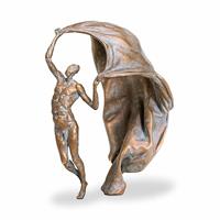 Gartentraum.de Limitierte Künstlerfigur aus Bronze - wetterfest - Seelenfreiheit / Bronze braun