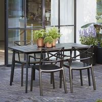 Gartentraum.de Landhaus-Stil Sitzgruppe für 4 Personen in Metalloptik - Antikro / Bronze