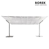 Gartentraum.de Sonnenschirm mit 2 Ständern - Borek - kippbar - Aluminium Rahmen - New Flexy Sonnenschutz / 1 / sooty