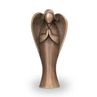 Gartentraum.de Kleine Engelfigur für draußen - Bronzedeko - Angelo Magora / Bronze Patina Wachsguss