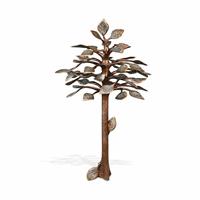 Gartentraum.de Bronzebaum mit Baumkrone als Gartendeko - Laubbaum / 60x34cm (HxDm) / Bronze Sonderpatina