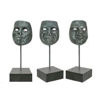 Gartentraum.de Figurenset Masken aus limitiertem Bronzehandwerk - Photoopportunity