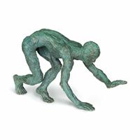 Gartentraum.de Bronze Mann - Künstlerfigur mit grüner Patina - Humanimal