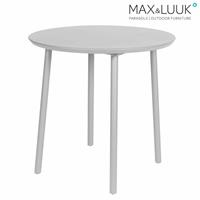 Gartentraum.de Gartentisch rund aus Alumnium - Max&Luuk - 80cm - modern - George Tisch / Pearl Grey
