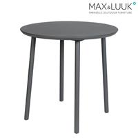 Gartentraum.de Gartentisch rund aus Alumnium - Max&Luuk - 80cm - modern - George Tisch / Anthrazit