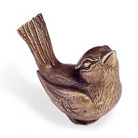 Gartentraum.de Bronze Vogelskulptur für den Außenbereich - Vogel Max / Bronze braun