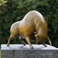 Gartentraum.de Deko Gartenskulptur Stier aus Bronze - Stier Aranes