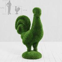 Gartentraum.de Gartenfigur Hahn aus GFK & Kunstrasen - Topiary - Helgo