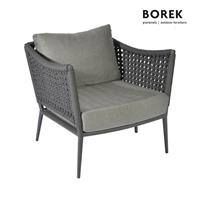 Gartentraum.de Grauer Ardenza-Seil Outdoor-Sessel von Borek - Sessel Estoril