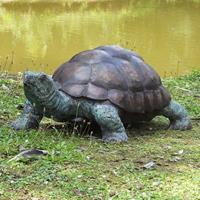 Gartentraum.de Große Bronze Figur mit Schildkröte - Kurma