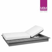 Gartentraum.de Wetterfeste Einzelliege in Stone Grey von MBM - rechts - La Villa Day Bed Einzelliege  / ohne Schutzhülle