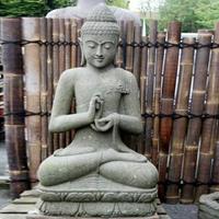 Gartentraum.de Meditative Buddha Figur - Unikat Handarbeit / 75 cm