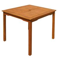 Gartentraum.de Schöner Gartentisch aus Holz mit Schirmloch - eckig - Angophora Tisch