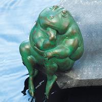 Gartentraum.de Nachdenklicher Frosch als Bronze Gartenfigur - Erwin