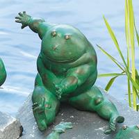 Gartentraum.de Tierfigur Frosch für Gartenteich aus Bronze - Paulina