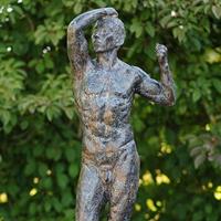 Gartentraum.de Edle Bronze Statue - Der Nackte Mann von Rodin