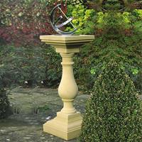 Gartentraum.de Garten Sonnenuhr mit Säule kaufen - Archimedes / Portland weiß
