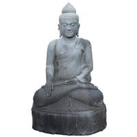 Gartentraum.de Buddha Skulptur sitzend aus Naturstein