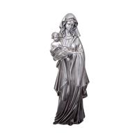 Gartentraum.de Figur Maria mit Kind aus Bronze/Aluminium - Madonna Credere / 40x18x14cm (HxBxT) / Aluminium Farbverlauf