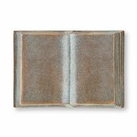 Gartentraum.de Gartenplastik Buch aus Bronze aufgeschlagen - Buch Bronze / 10x7cm (HxBxT) / Bronze Patina grün