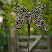 Gartentraum.de Bronze Schmetterling als Gartenstecker - Livo