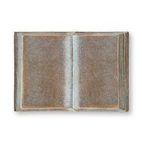 Gartentraum.de Gartenplastik Buch aus Bronze aufgeschlagen - Buch Bronze / 10x7cm (HxBxT) / Bronze Patina Wachsguss