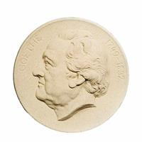 Gartentraum.de Wandrelief mit Goethe Portait im Profil aus Steinguss - Lega / Sand